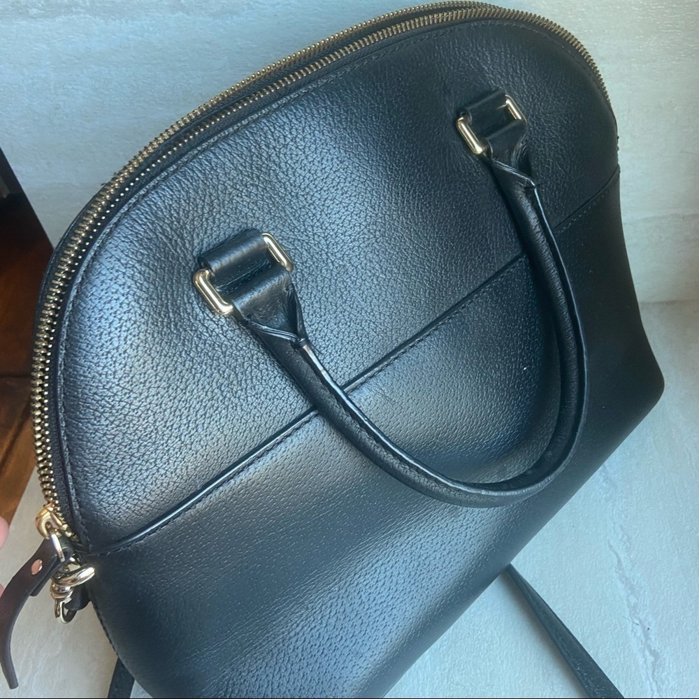 Kate Spade Black Leather Satchel Purse - Picture 10 of 11
